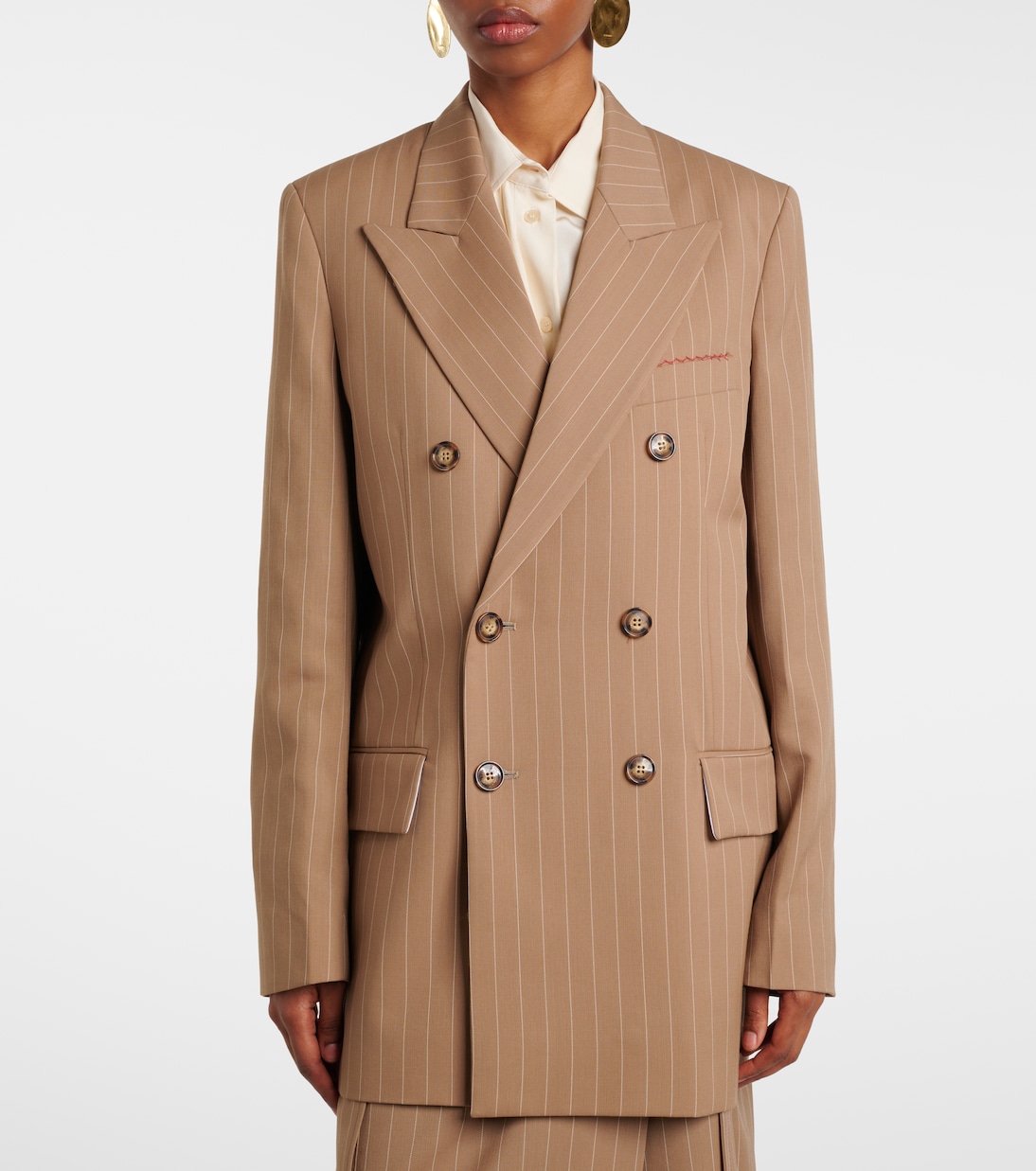 Pinstripe virgin wool blazer | Victoria Beckham