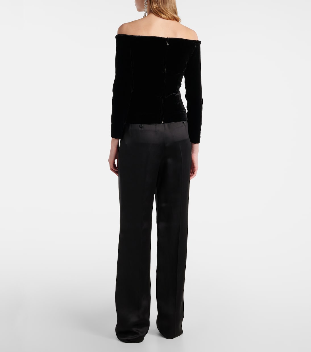 Top in velluto con scollo bardot | Roland Mouret