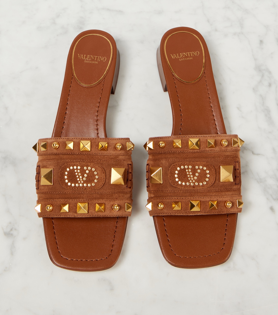 Mules Plaster Caster en daim | Valentino Garavani