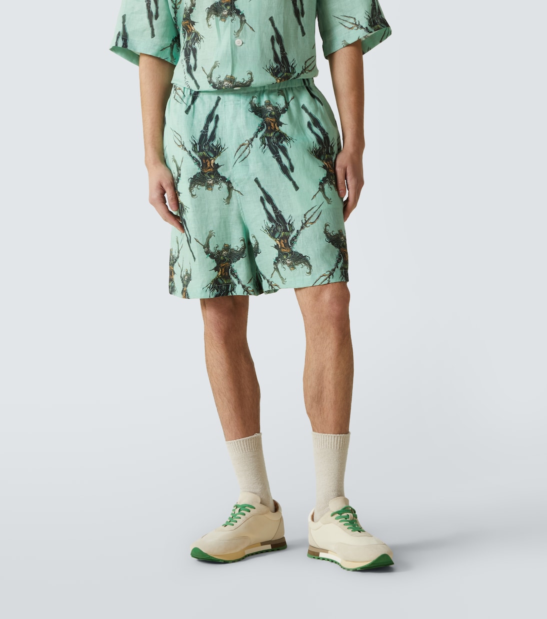 Printed linen shorts | Acne Studios