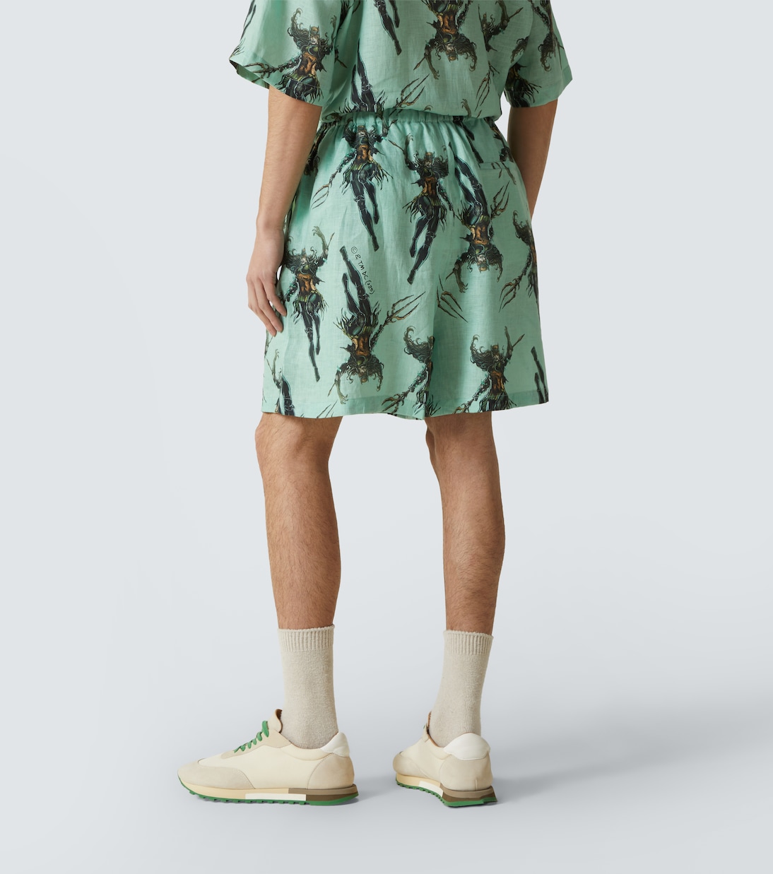 Printed linen shorts | Acne Studios