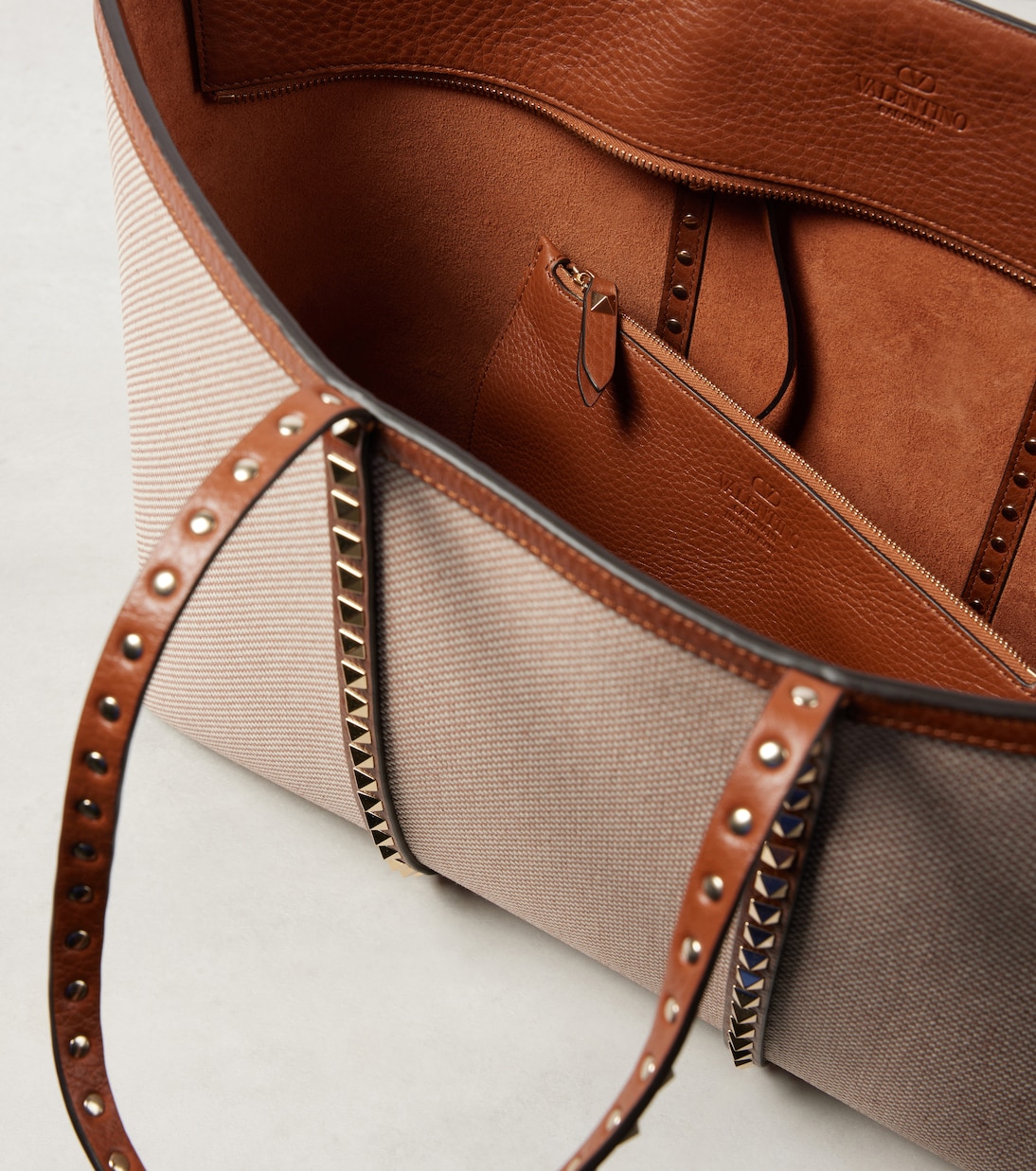 Rockstud Large canvas tote bag | Valentino Garavani