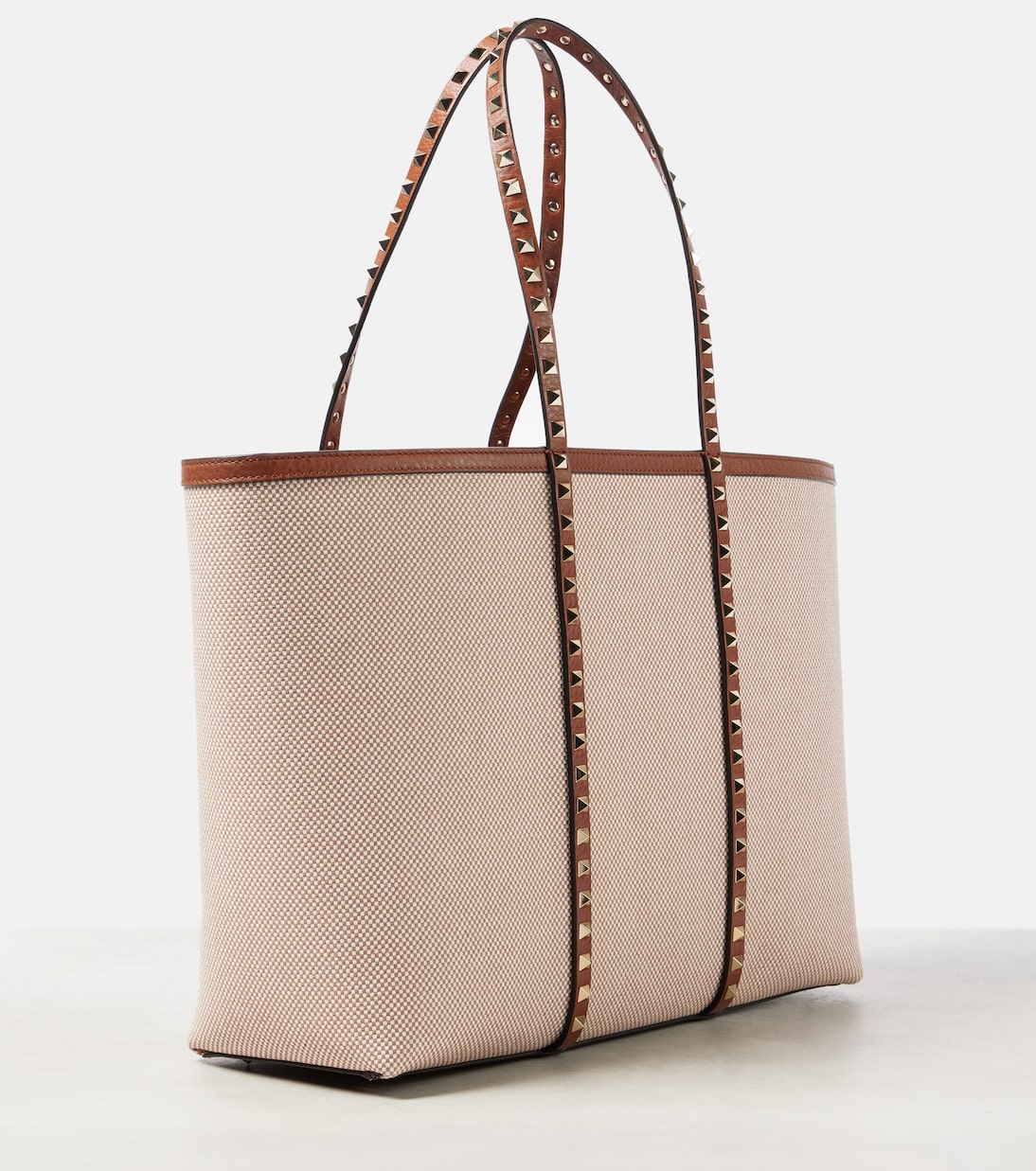 Rockstud Large canvas tote bag | Valentino Garavani