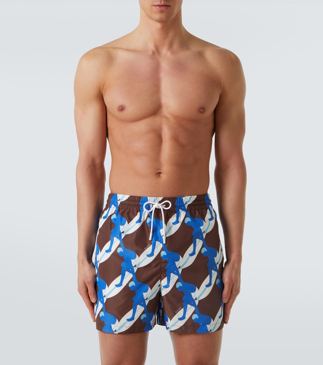 Printed poplin swim trunks | Gucci