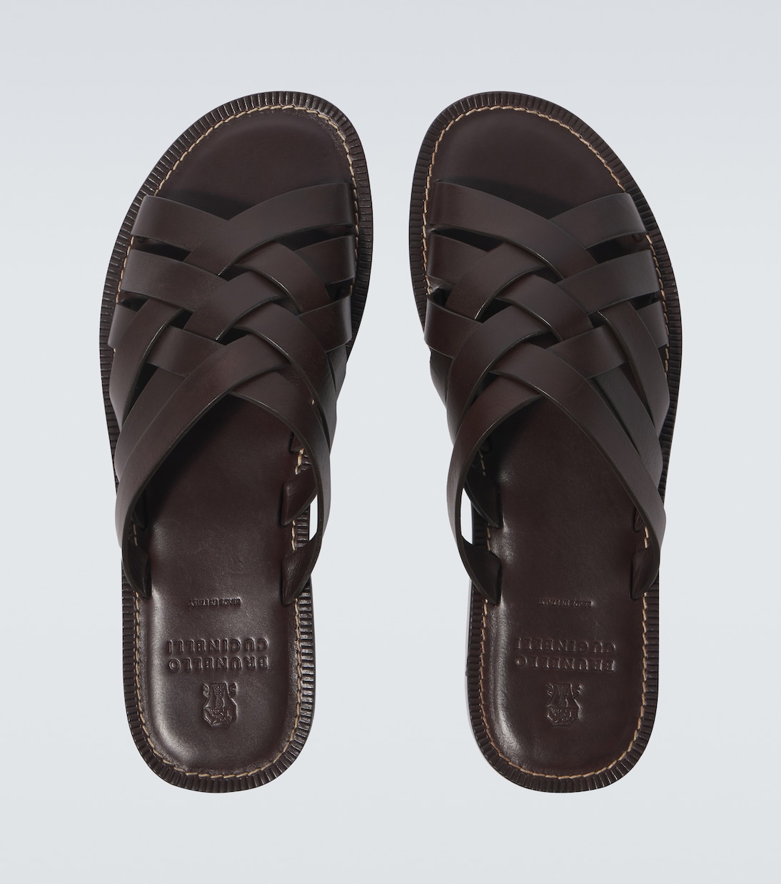 Pantoletten aus Leder | Brunello Cucinelli