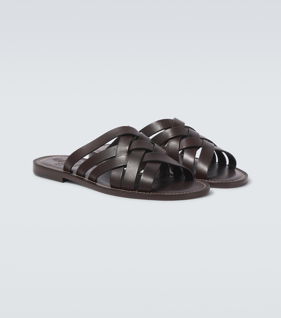 Pantoletten aus Leder | Brunello Cucinelli