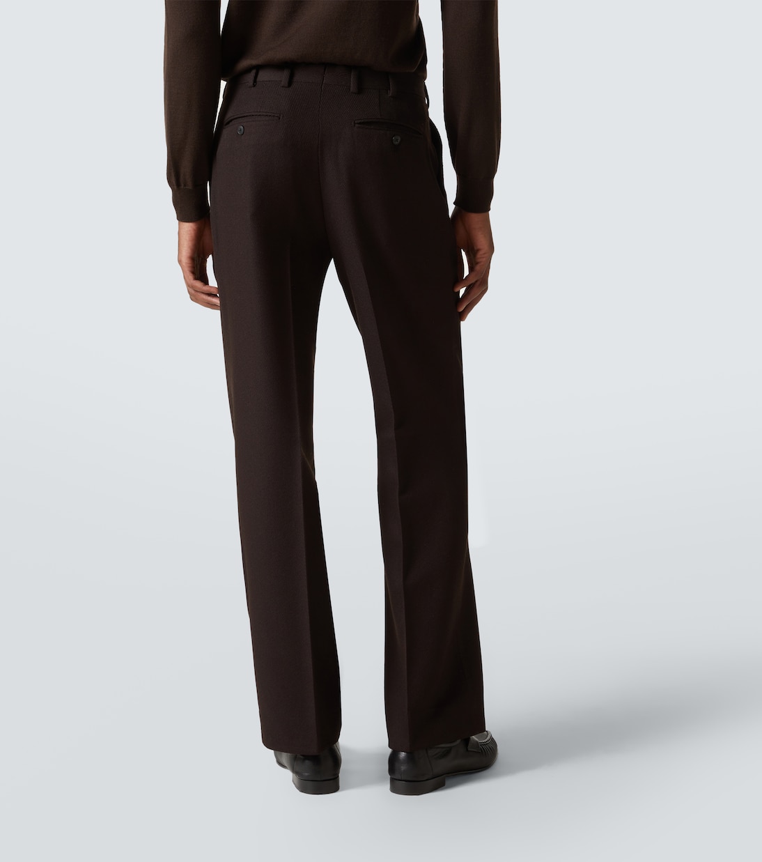 Pantaloni a gamba larga Amo in twill di lana | Saman Amel