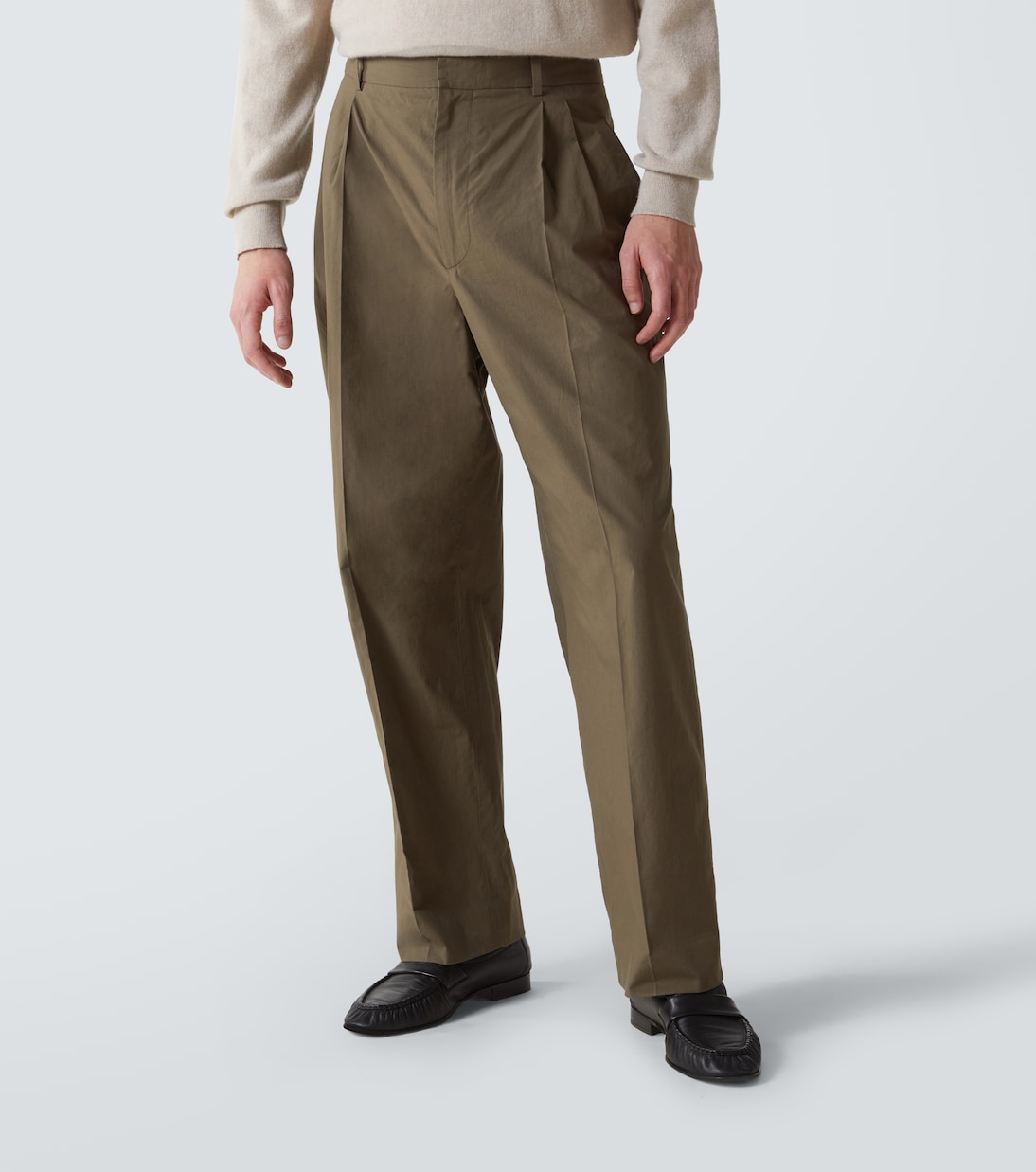 Gerade Hose Silas aus Baumwollpopeline | The Row
