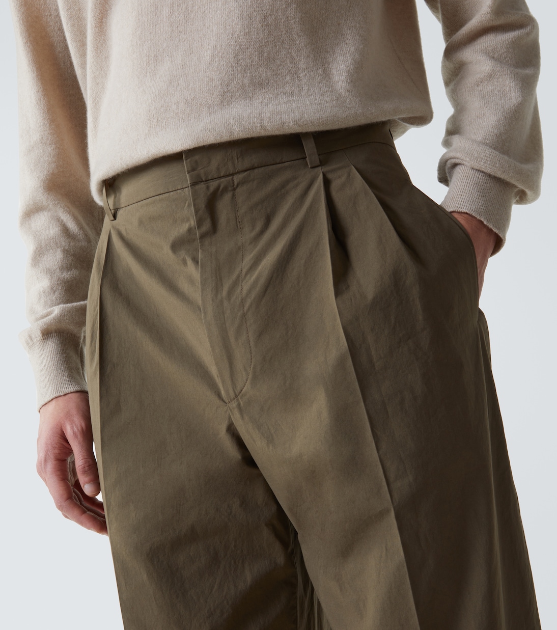 Gerade Hose Silas aus Baumwollpopeline | The Row