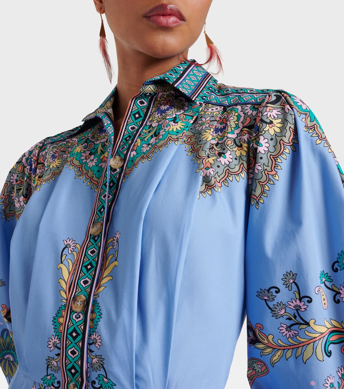 Bedrucktes Hemdblusenkleid aus Baumwolle | Etro