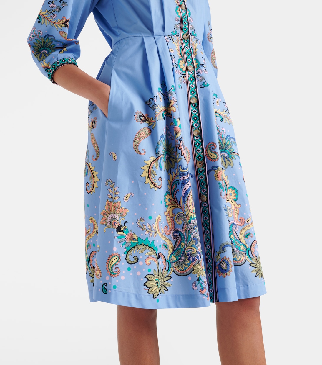 Bedrucktes Hemdblusenkleid aus Baumwolle | Etro