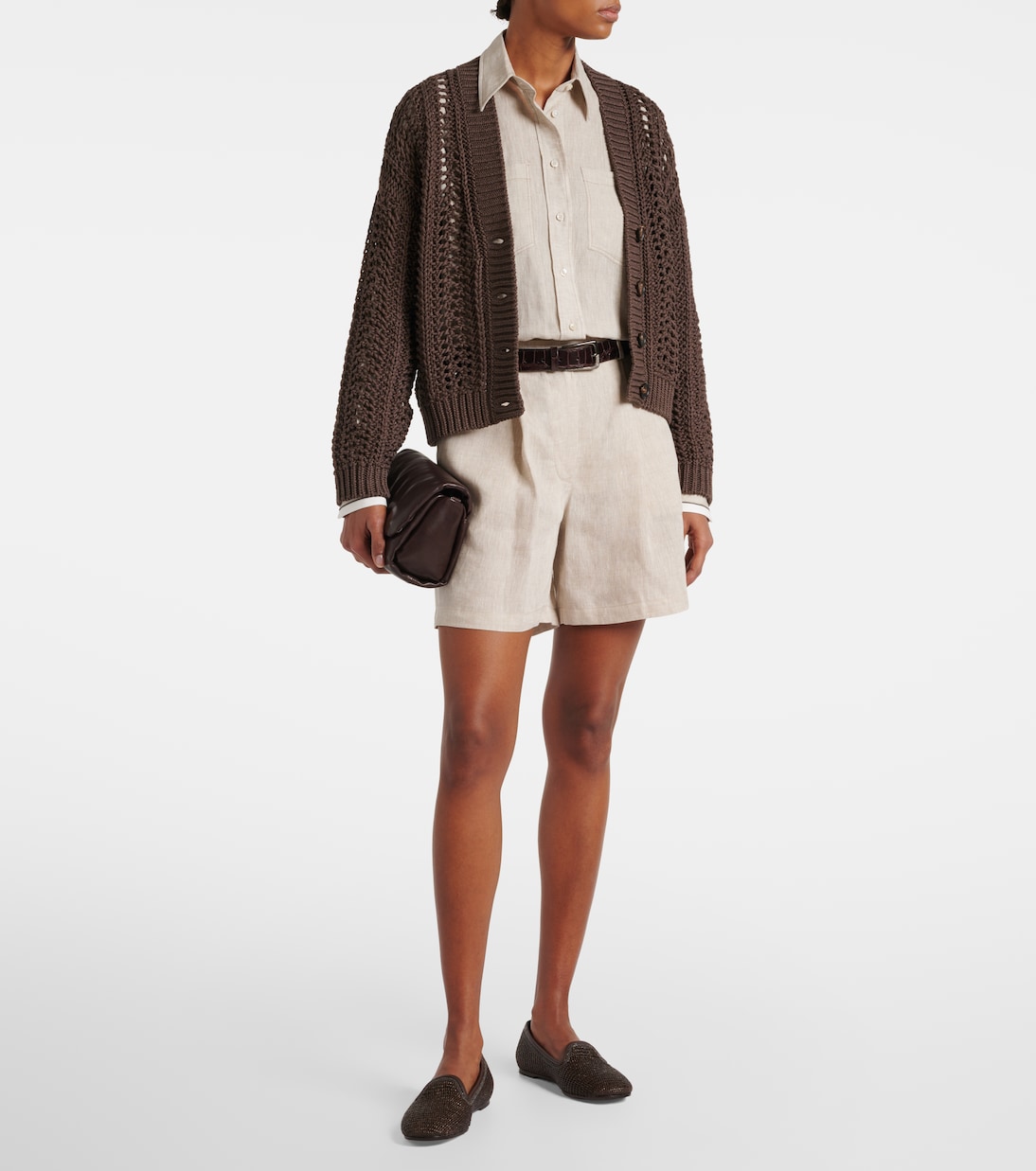 Bermuda in lino | Brunello Cucinelli