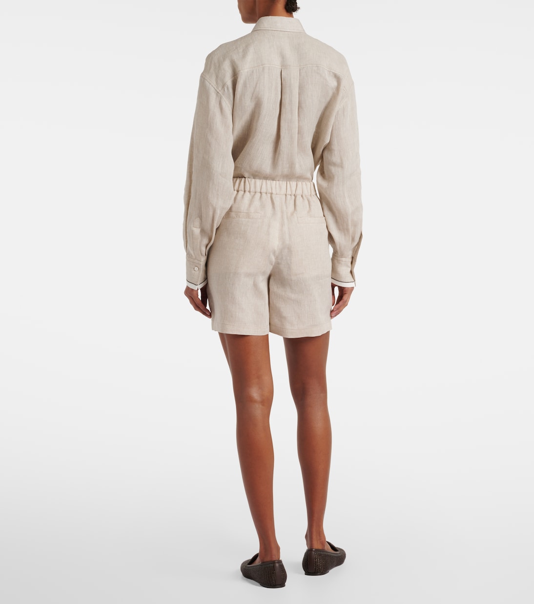 Bermuda in lino | Brunello Cucinelli
