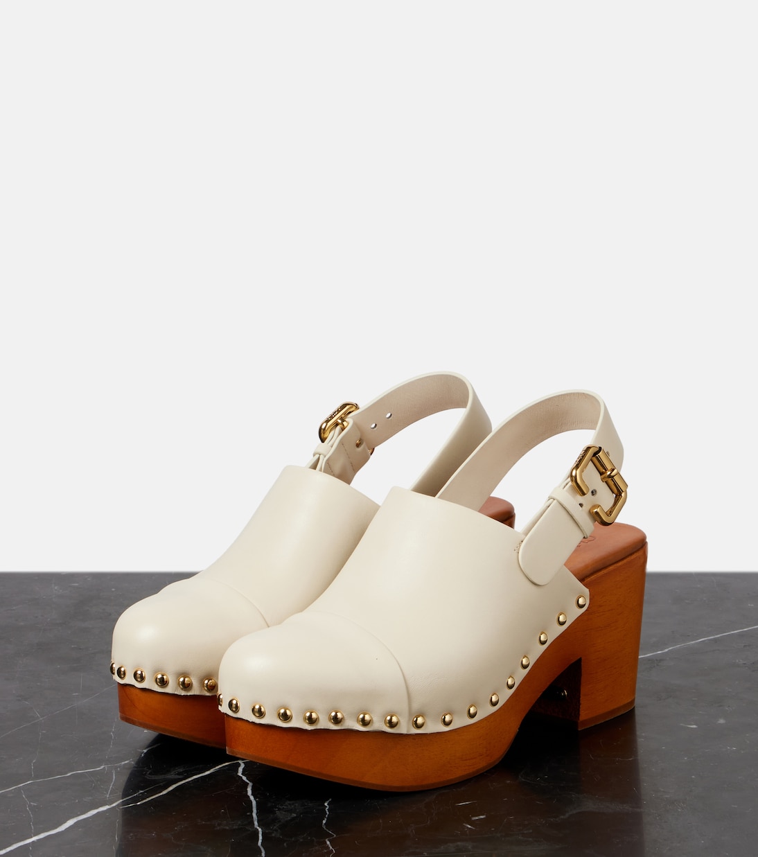Clogs Jeannette aus Leder | Chloé