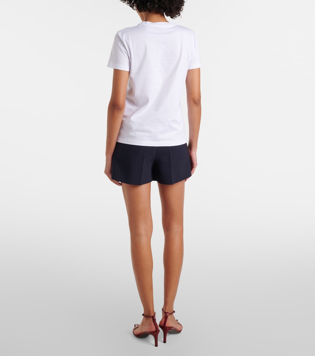 T-shirt Papaia brodé en coton | Max Mara