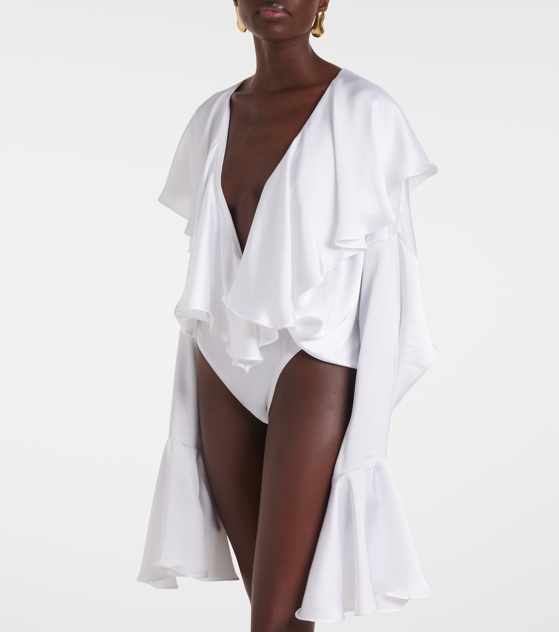 Ruffled bodysuit | Norma Kamali