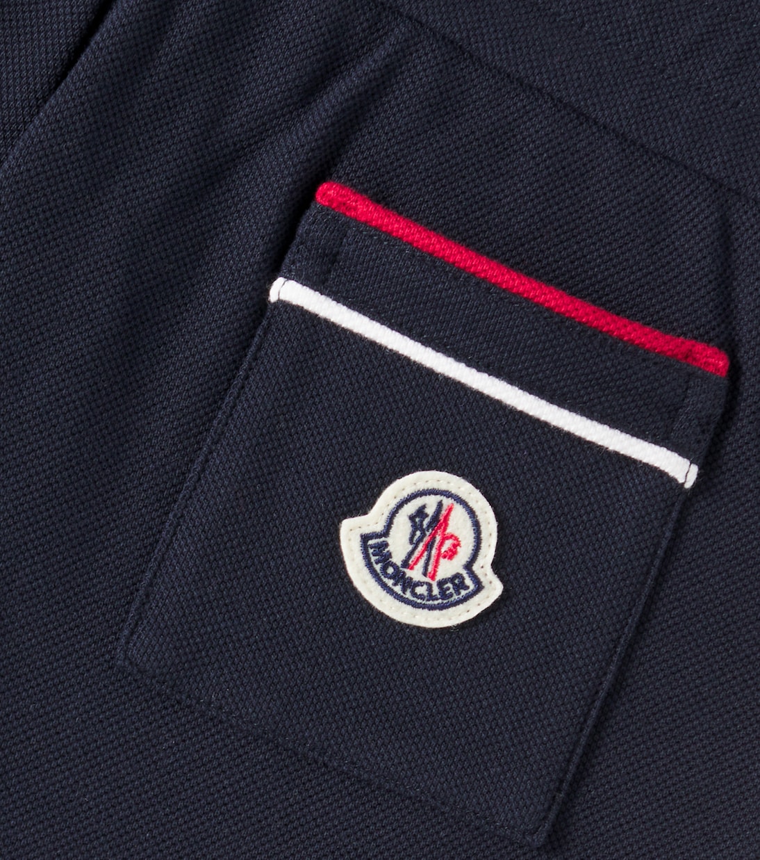 Bermuda in cotone con logo | Moncler Enfant