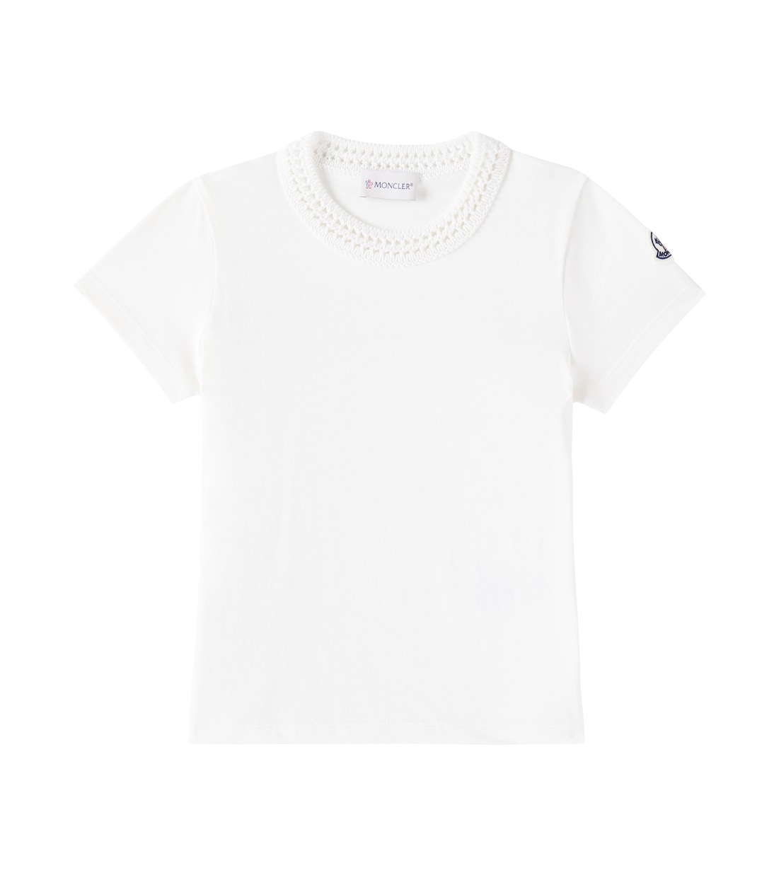 T-shirt en coton à crochet | Moncler Enfant