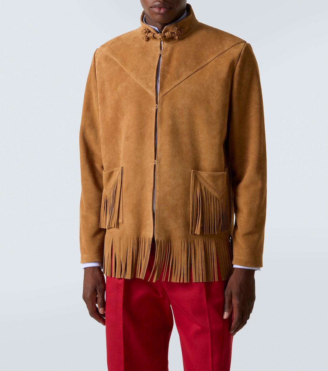 Giacca in suede con frange | Valentino