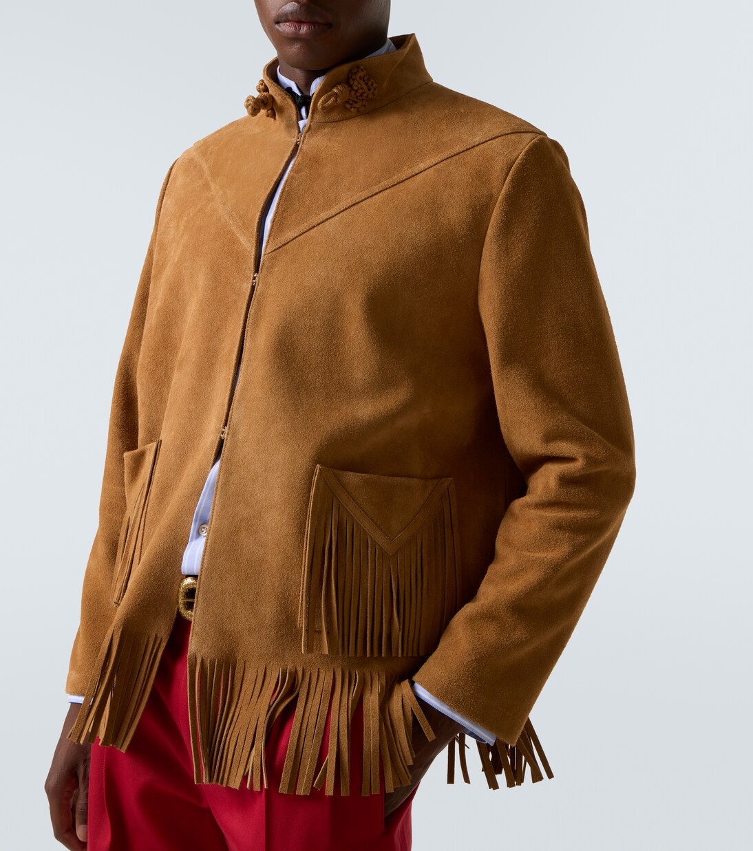 Giacca in suede con frange | Valentino