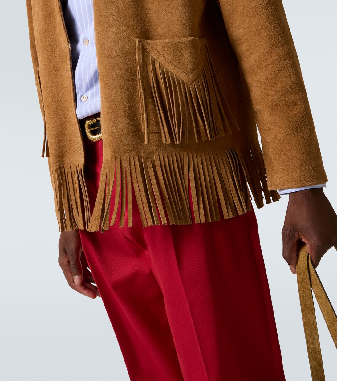 Giacca in suede con frange | Valentino