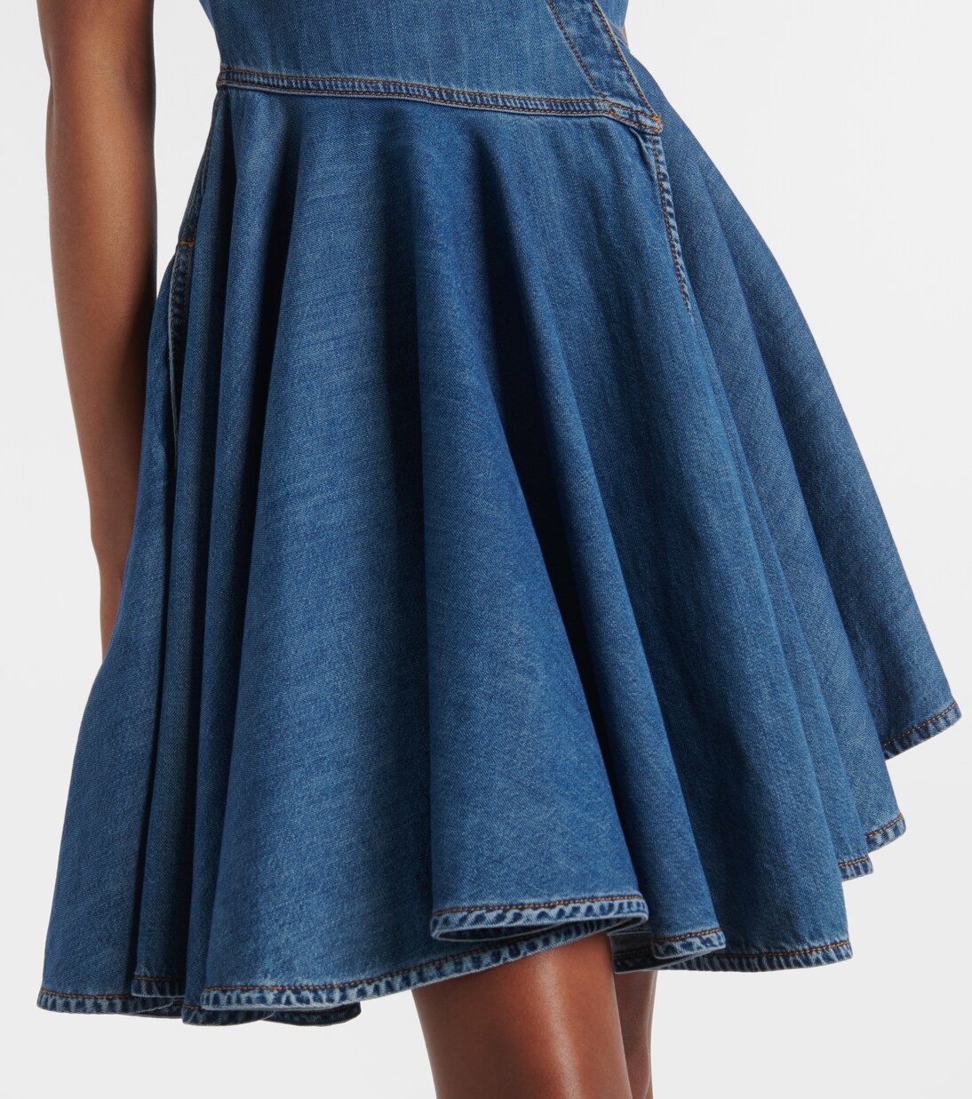 Asymmetric denim wrap dress | Alaïa