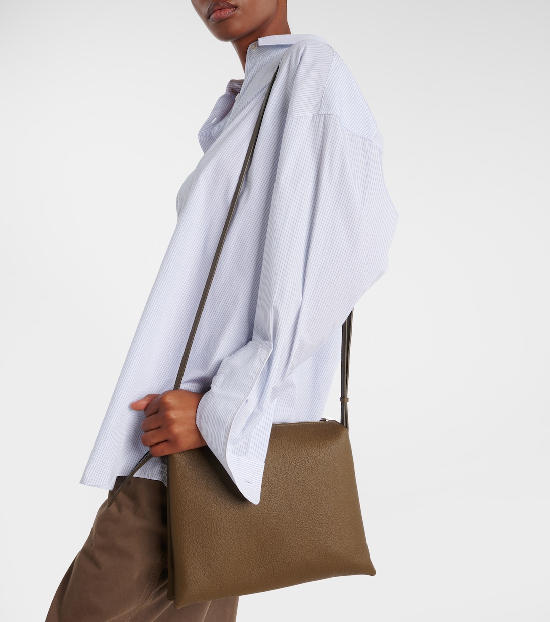 Nu Twin Small leather shoulder bag | The Row