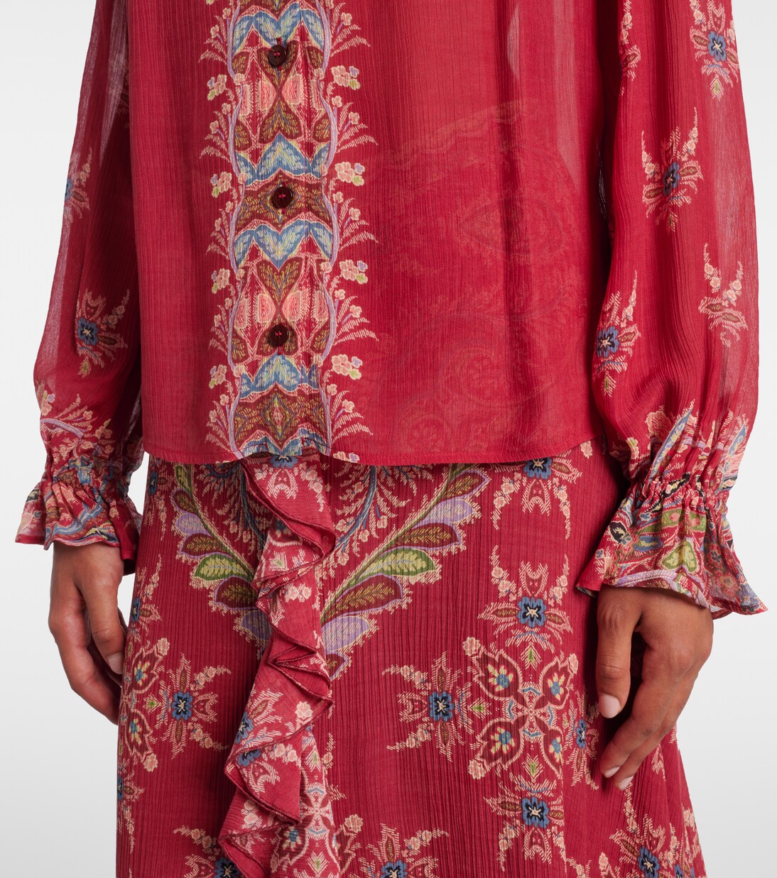 Printed crepon blouse | Etro