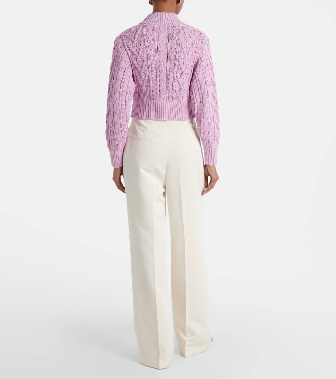 Cárdigan cropped Aleph de algodón trenzado | Emilia Wickstead