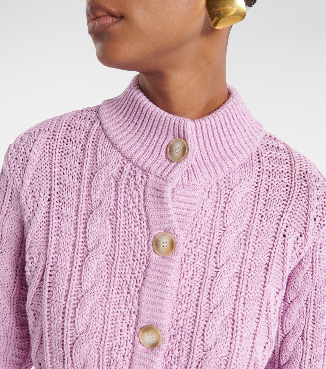 Cárdigan cropped Aleph de algodón trenzado | Emilia Wickstead