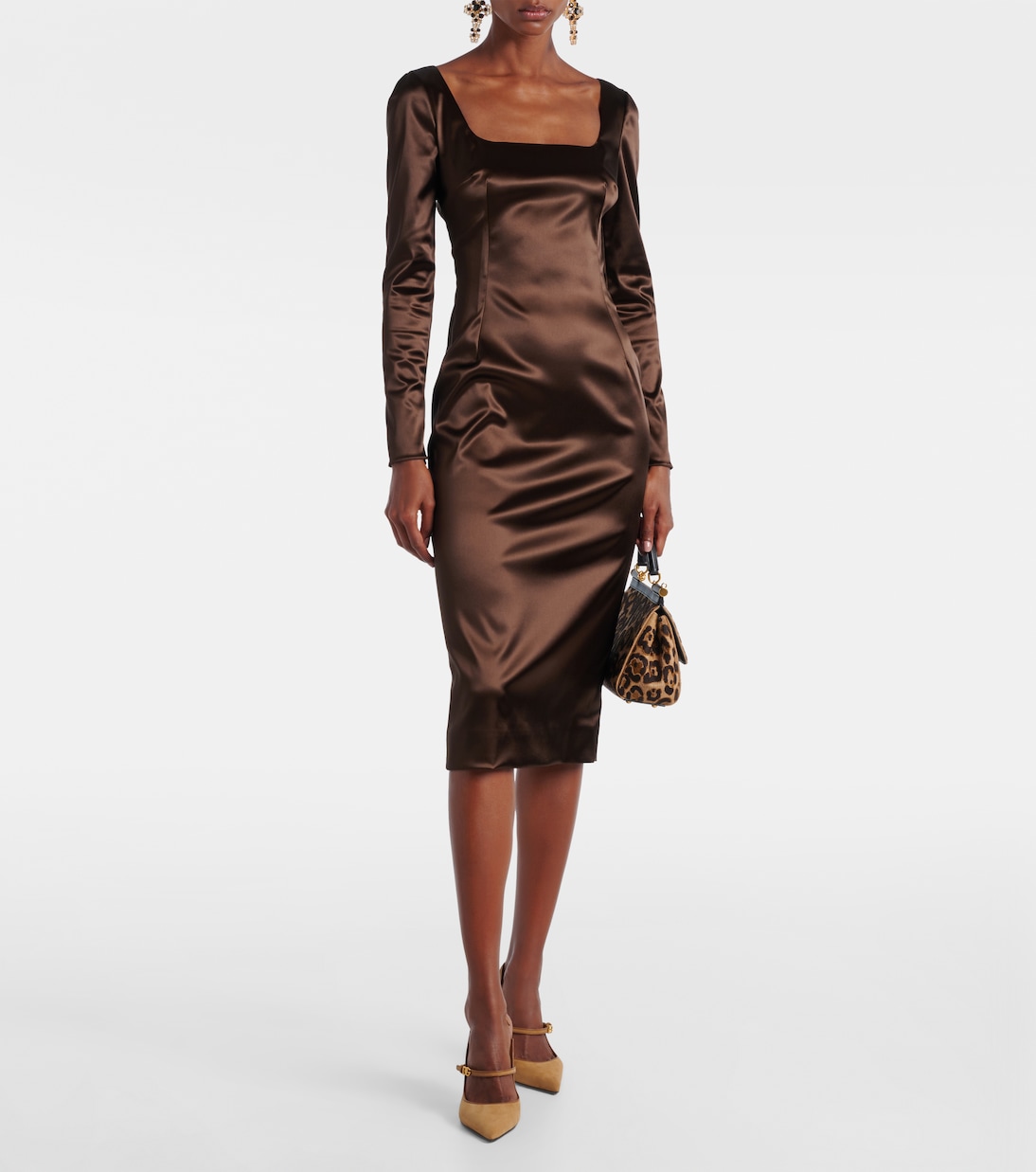 Abito midi in raso | Dolce&Gabbana