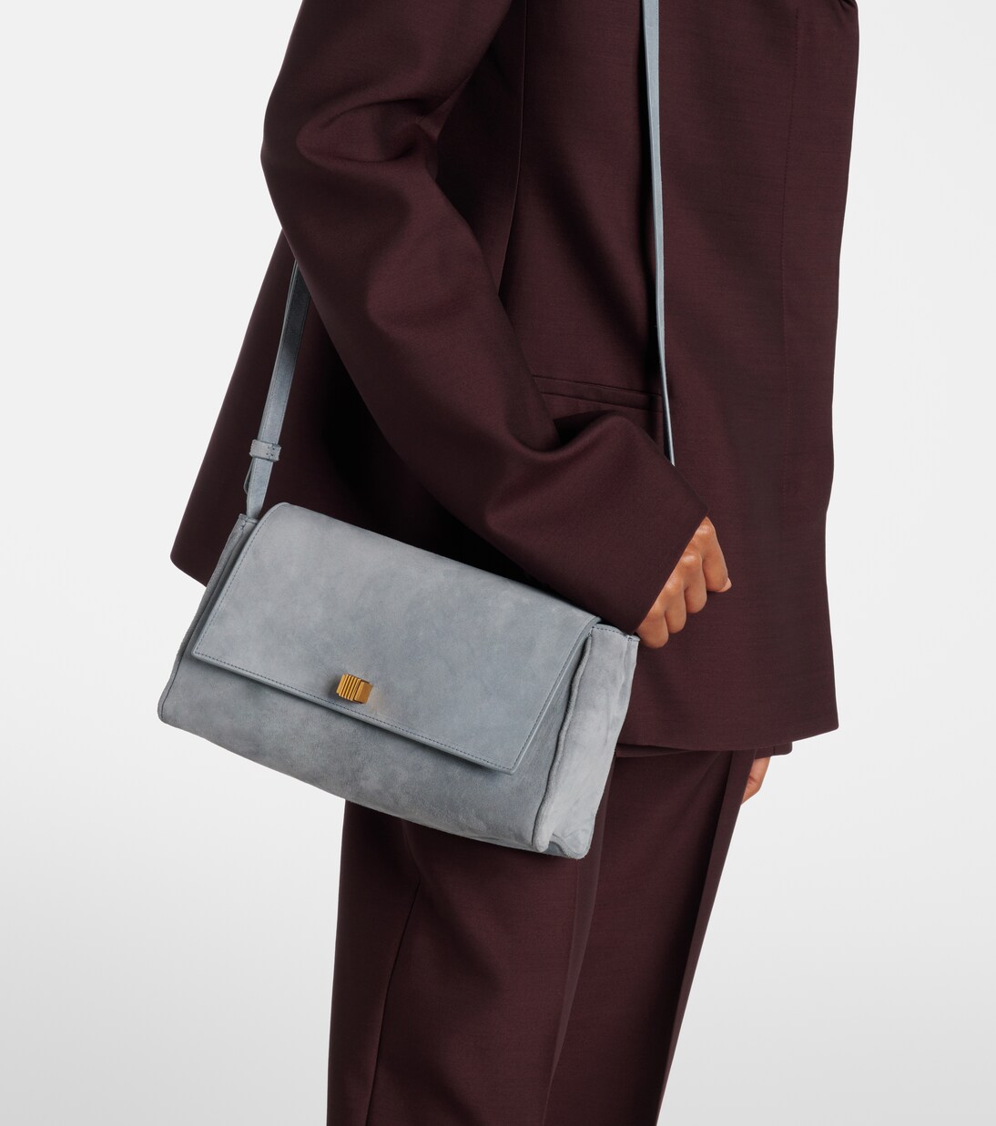 Audrey suede crossbody bag | Khaite
