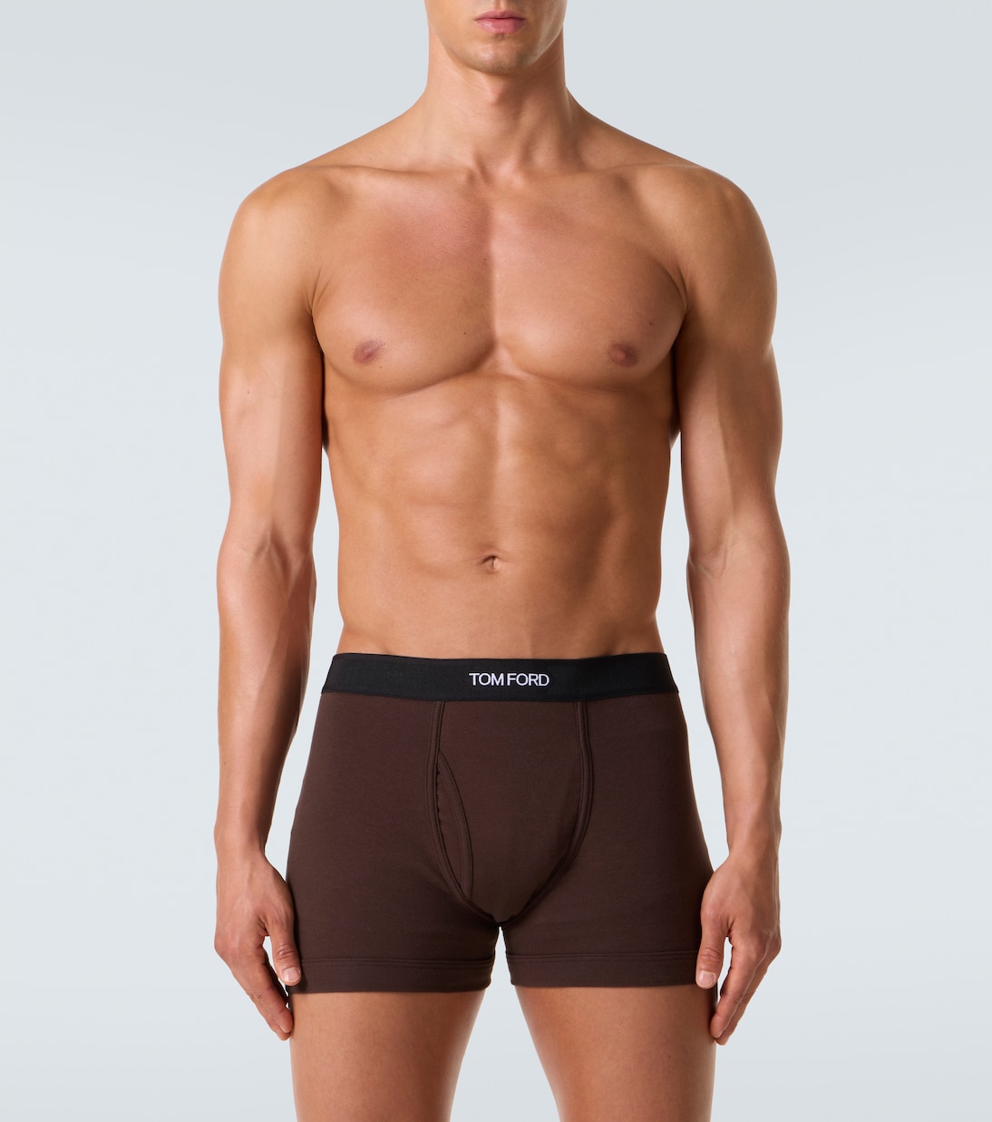 Logo cotton-blend boxer briefs | Tom Ford