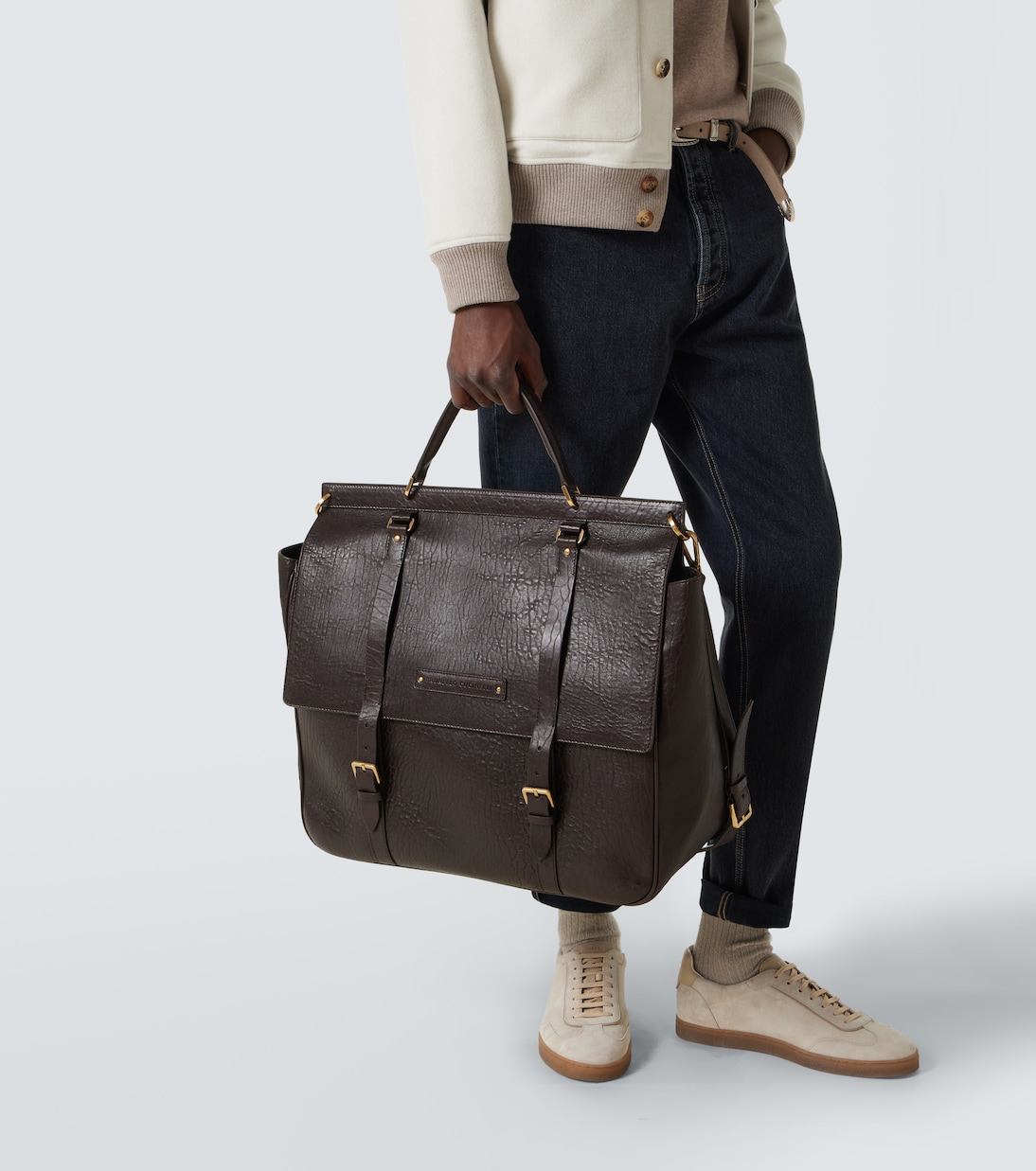 Leather travel bag | Brunello Cucinelli