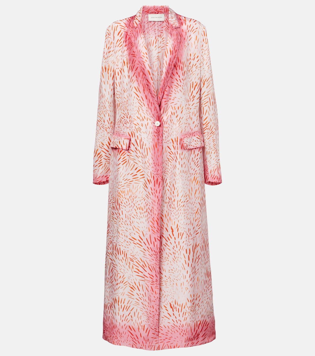 Cappotto in seta con stampa | Dries Van Noten