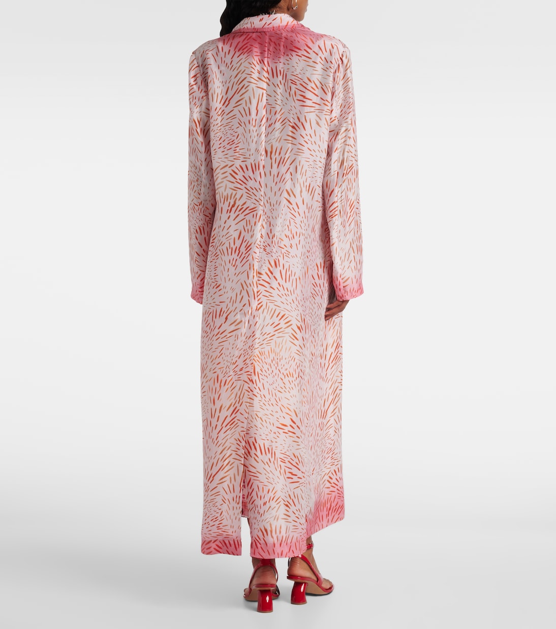 Cappotto in seta con stampa | Dries Van Noten