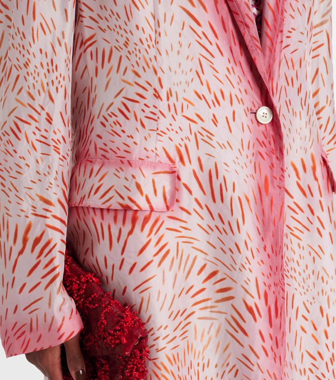 Cappotto in seta con stampa | Dries Van Noten