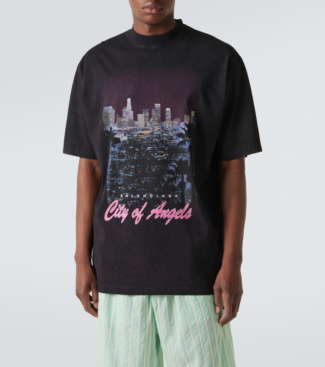 Printed cotton jersey T-shirt | Balenciaga