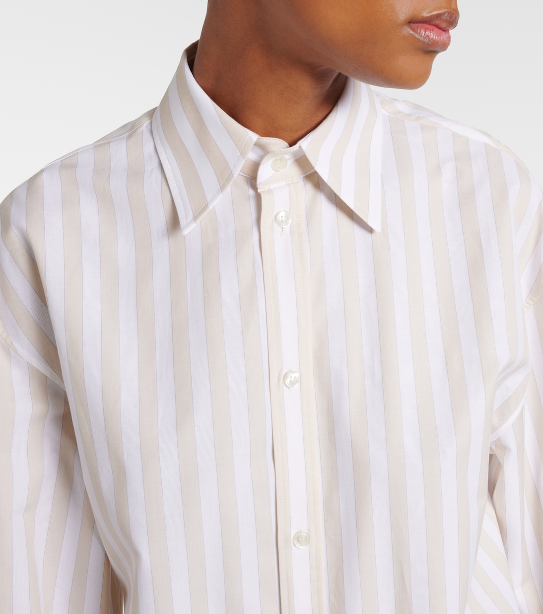Camicia Cassandre in cotone a righe | Saint Laurent