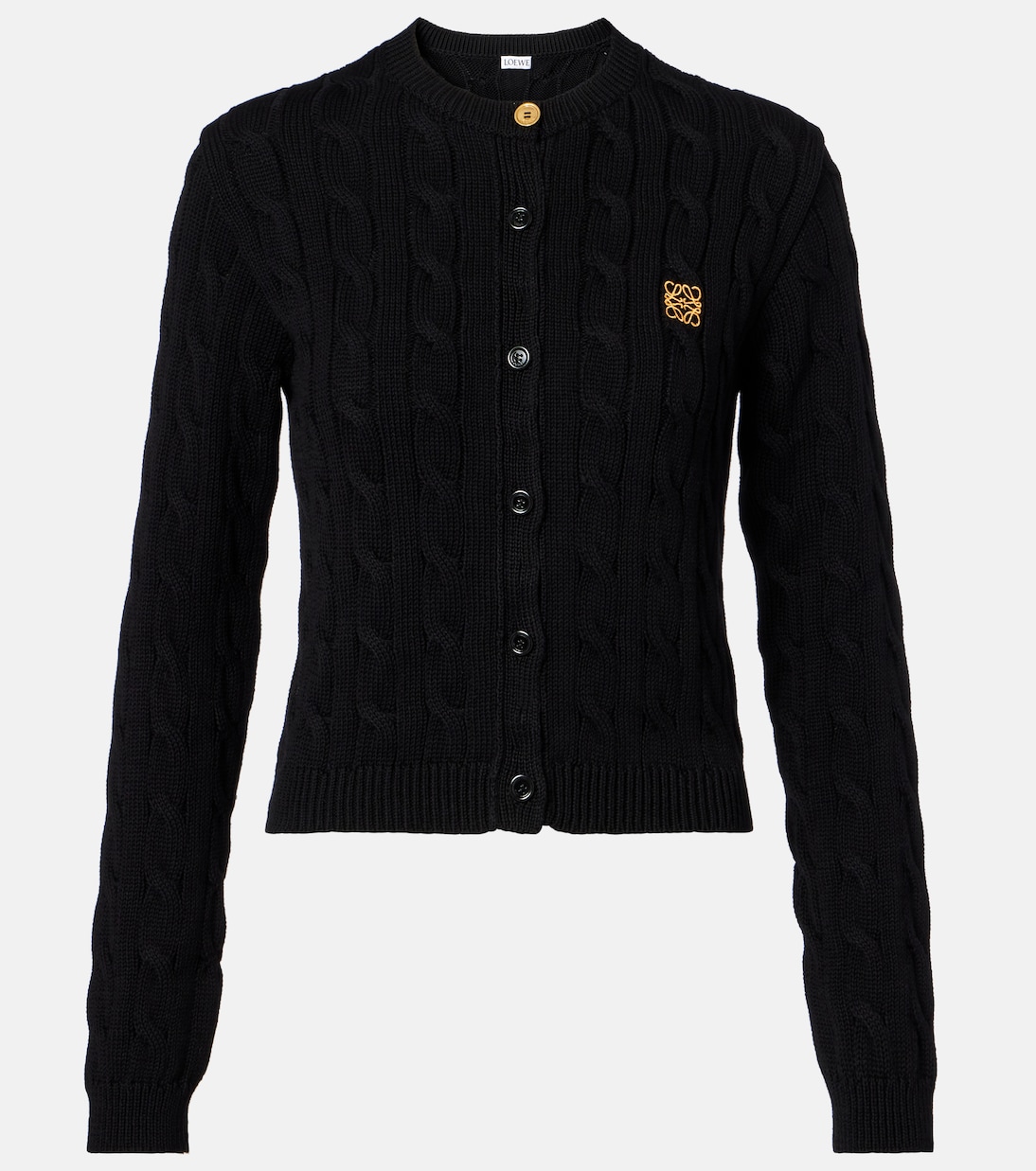 Cardigan in cotone con ricamo | Loewe