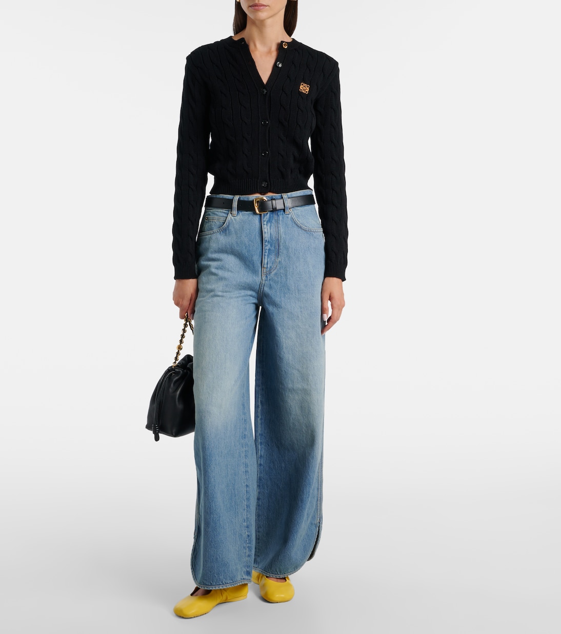 Cardigan in cotone con ricamo | Loewe