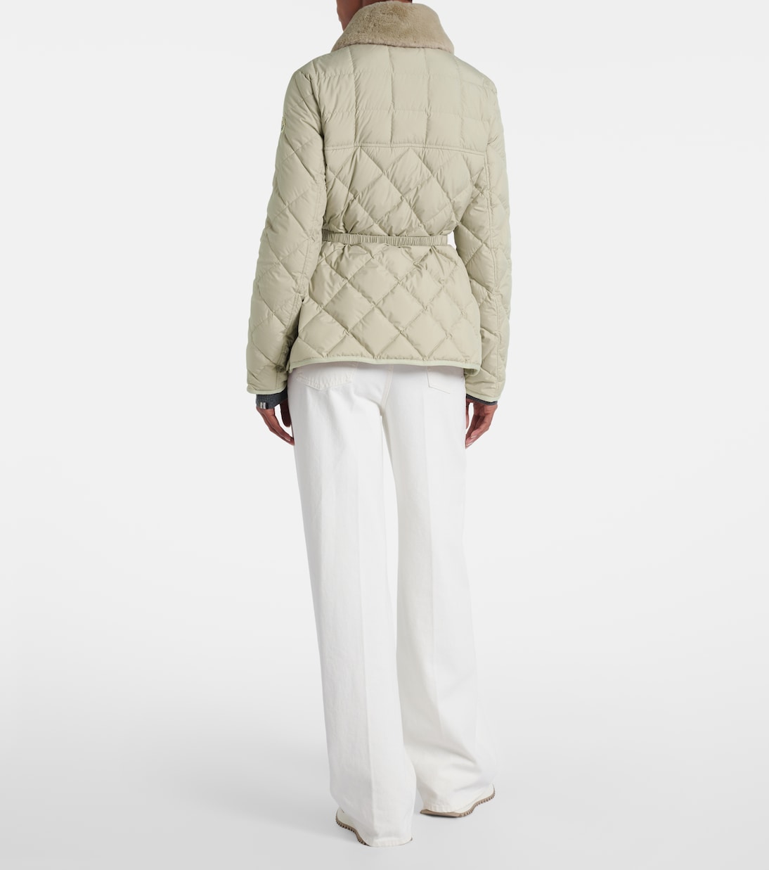 Cygne faux fur-trimmed down jacket | Moncler