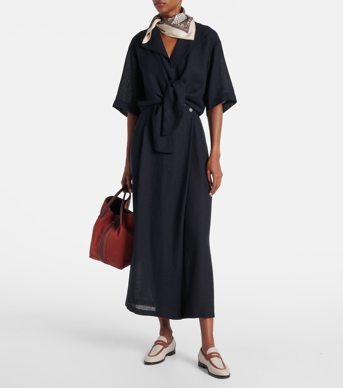 توب من كريب الكتّان Janet | Loro Piana