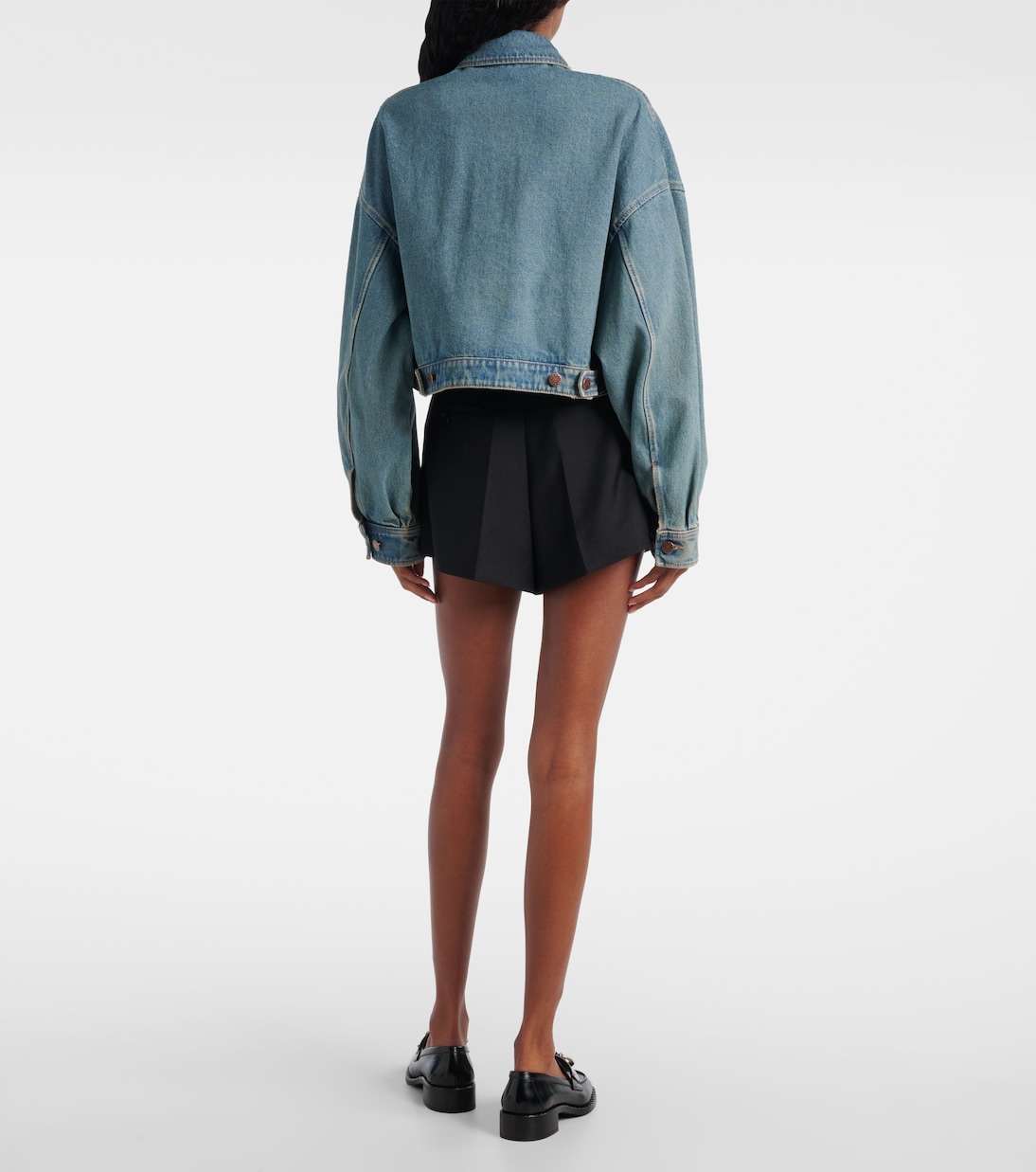 Chaqueta cropped de denim | Prada