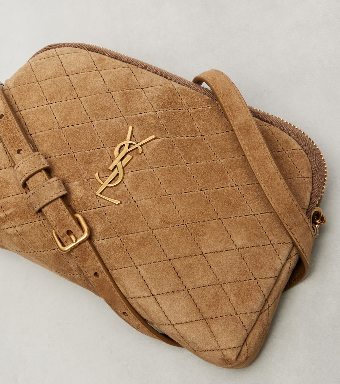Bolso cruzado Gaby de ante acolchado | Saint Laurent