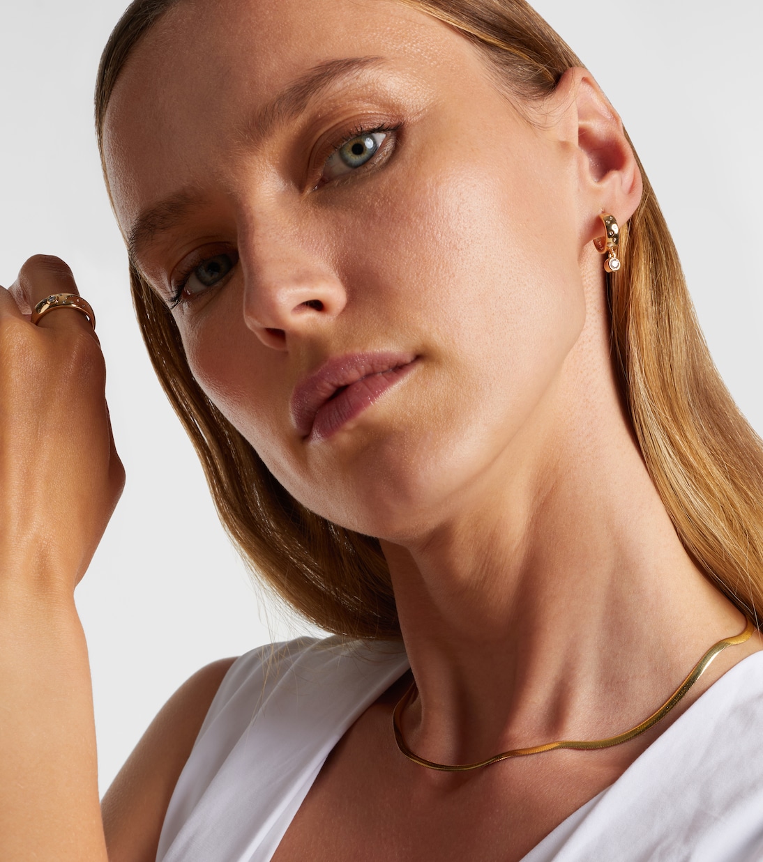 Orecchini in oro 14kt con diamanti | Roxanne First