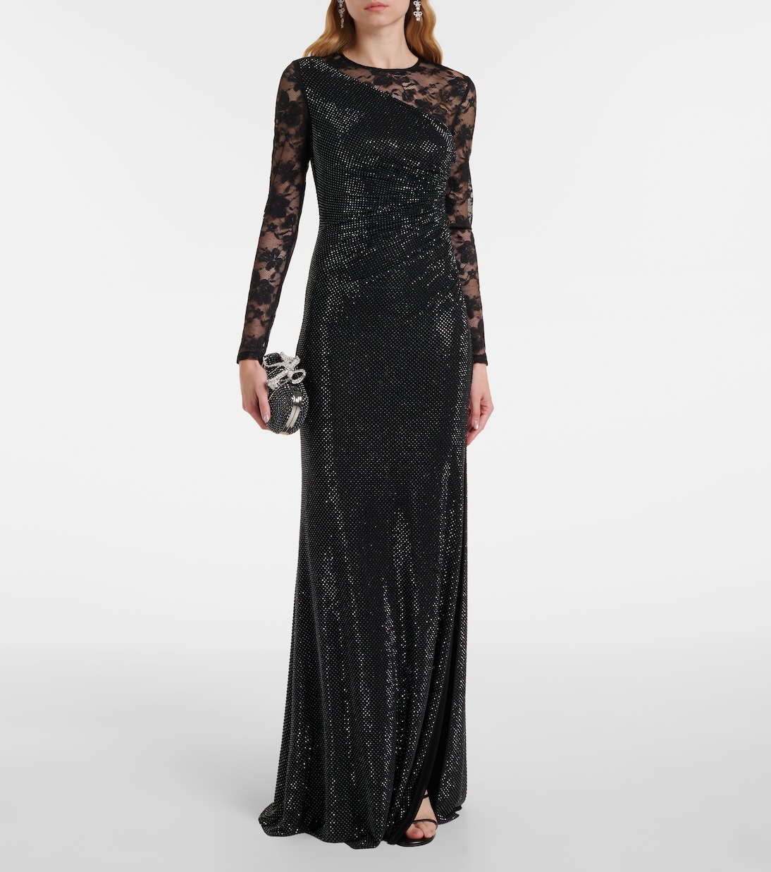 Robe mit Spitze und Kristallen | Self-Portrait