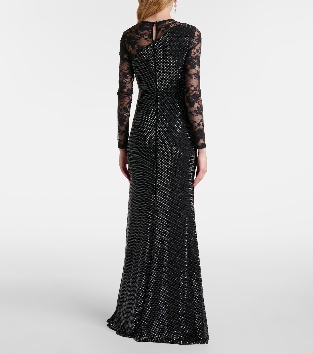 Robe mit Spitze und Kristallen | Self-Portrait