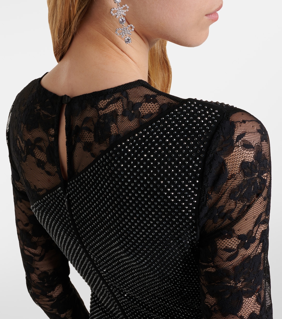 Robe mit Spitze und Kristallen | Self-Portrait
