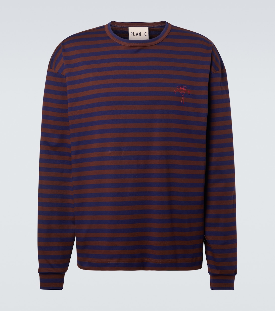 Striped cotton jersey T-shirt | Plan C